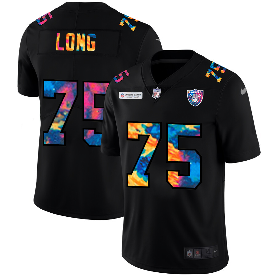 NFL Las Vegas Raiders #75 Howie Long Men Nike MultiColor Black 2020  Crucial Catch Vapor Untouchable Limited Jersey->oakland raiders->NFL Jersey
